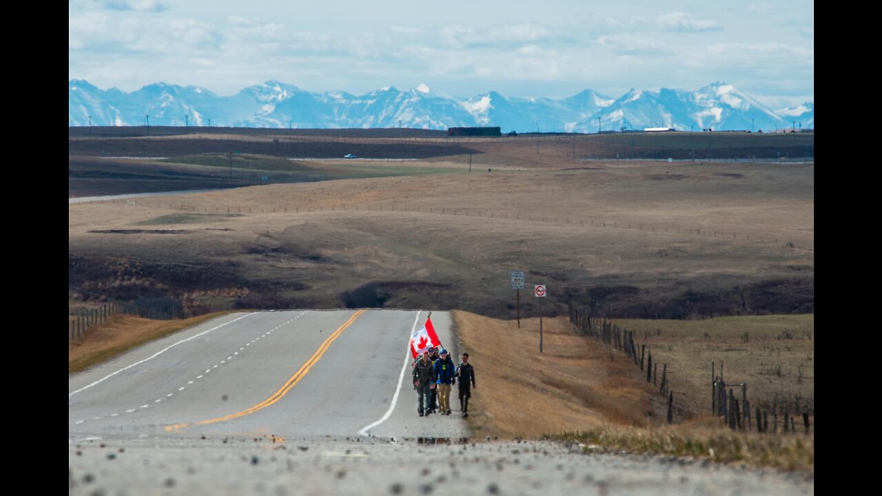 Canadian Veteran Marching Across Canada - Moose Jaw Stop