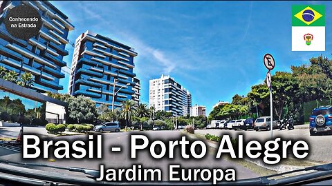 🚗 🌞 Dirigindo por Porto Alegre, bairro Jardim Europa.