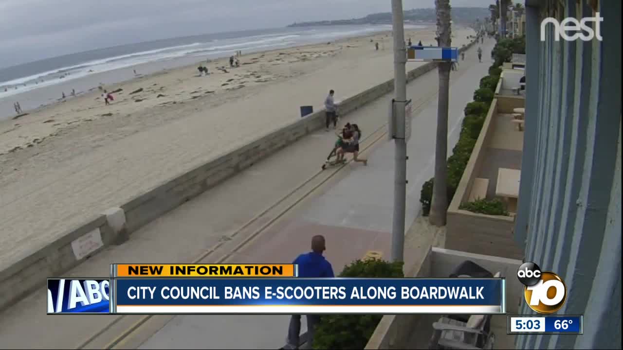 Scooters banned on boardwalks