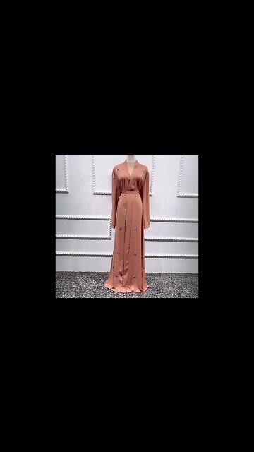 Solid Muslim Hijab Dress Ramadan Eid Open Abaya Kimono | ʟɪɴᴋ ɪɴ ᴛʜᴇ ᴅᴇꜱᴄʀɪᴘᴛɪᴏɴ 👇 ᴛᴏ ʙᴜʏ