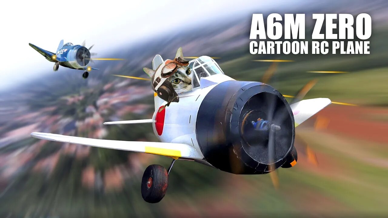 My Cat Stole My RC Plane (Cartoon A6M Zero )