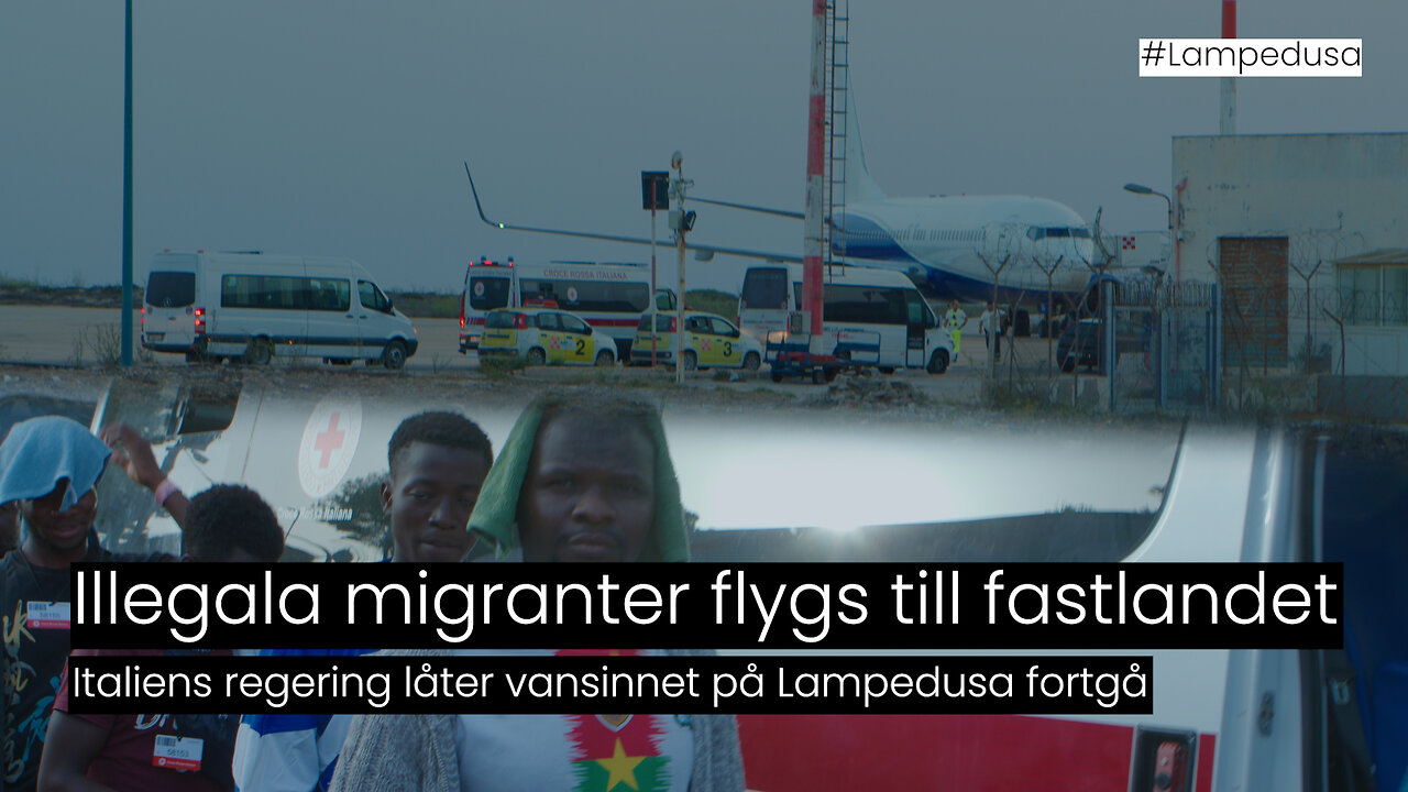 Här flygs illegala migranter från Lampedusa till det europeiska fastlandet