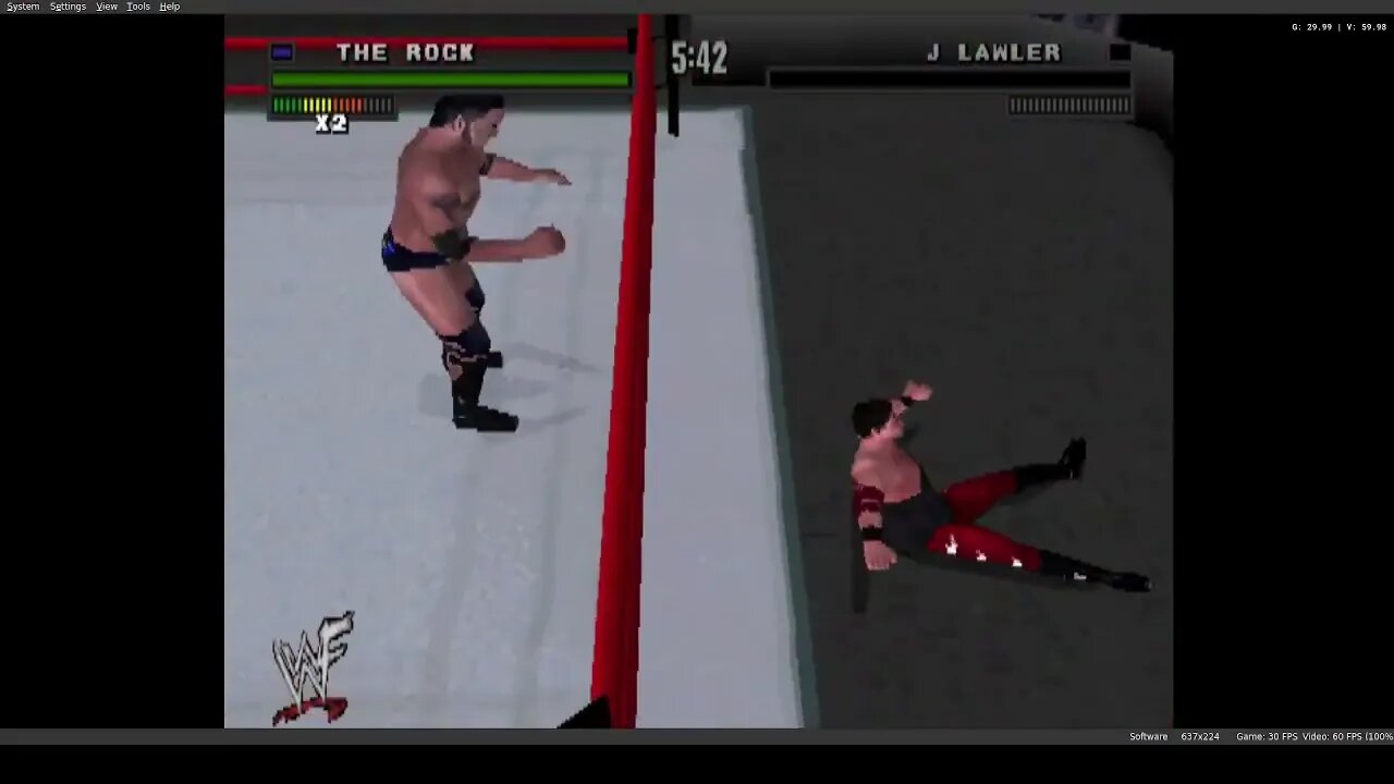 wwf attitude ps1: quite literally in the middle of a match #2