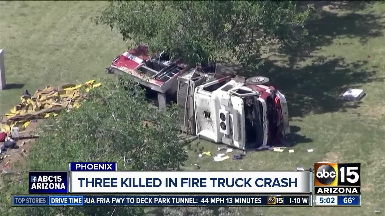 3 killed in crash involving fire truck