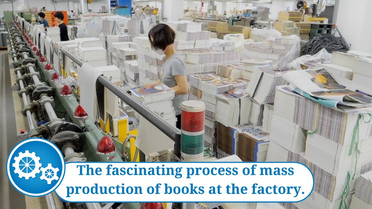 The fascinating process of mass production of books at the factory.