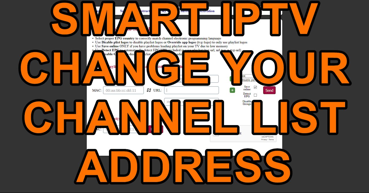 Smart IPTV How to Change your Channel list address