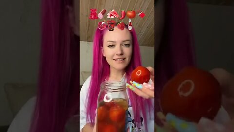 Eating only red food for 24 hours challenge #shorts #shortvideo #tiktok #tiktokvideo #tiktokviral