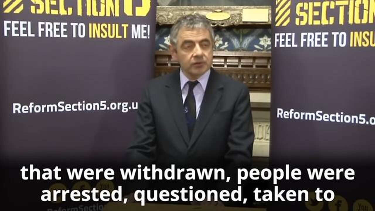 Rowan Atkinson on free speech