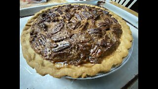 Sizzling hot Pecan Pie!