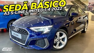 NOVO AUDI A3 SEDAN S-LINE LIMITED 1.4 TFSI 2022 FICHA TÉCNICA, PREÇO, CONSUMO E DETALHES