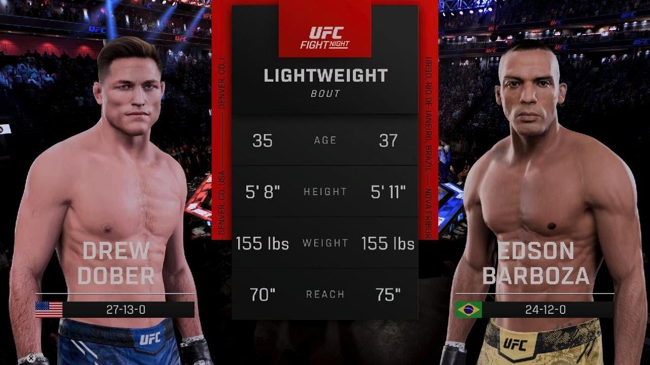 Drew Dober🇺🇲 🆚 Edson Barboza🇧🇷 UFC 5