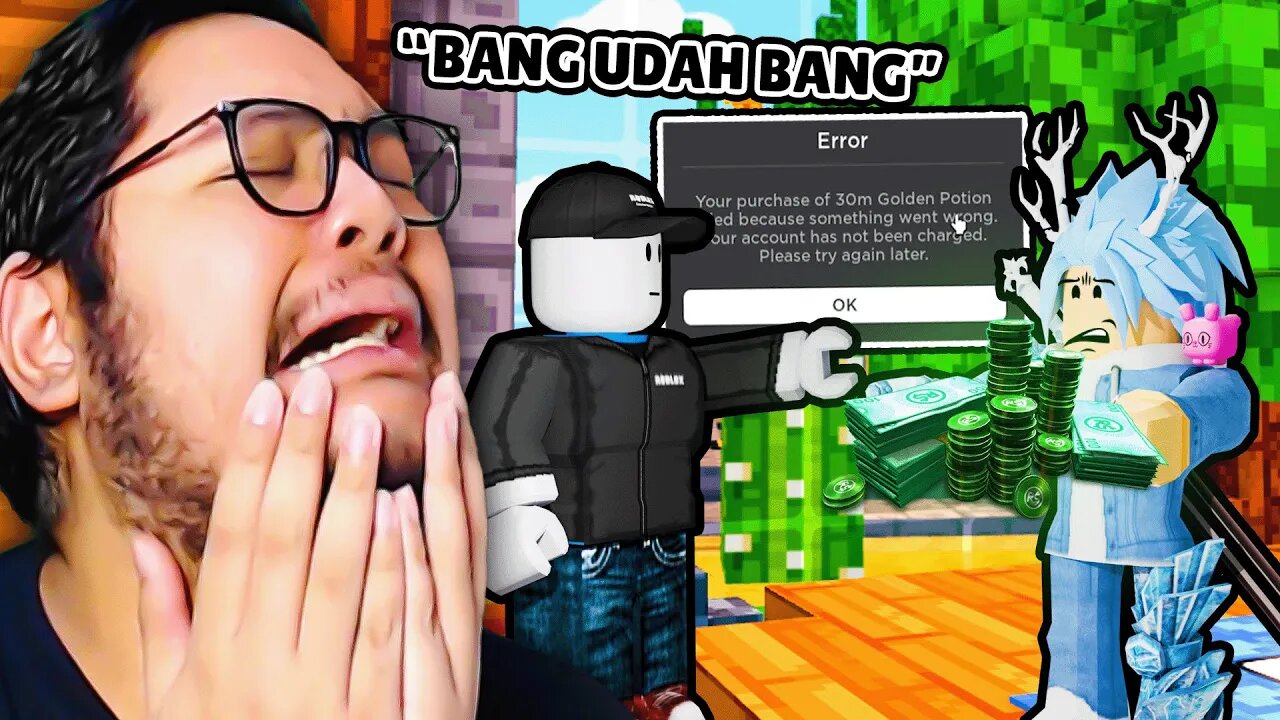 AKU DILARANG HABISIN ROBUX SAMA ROBLOX DI GAME BLOCK MINE SIMULATOR!?