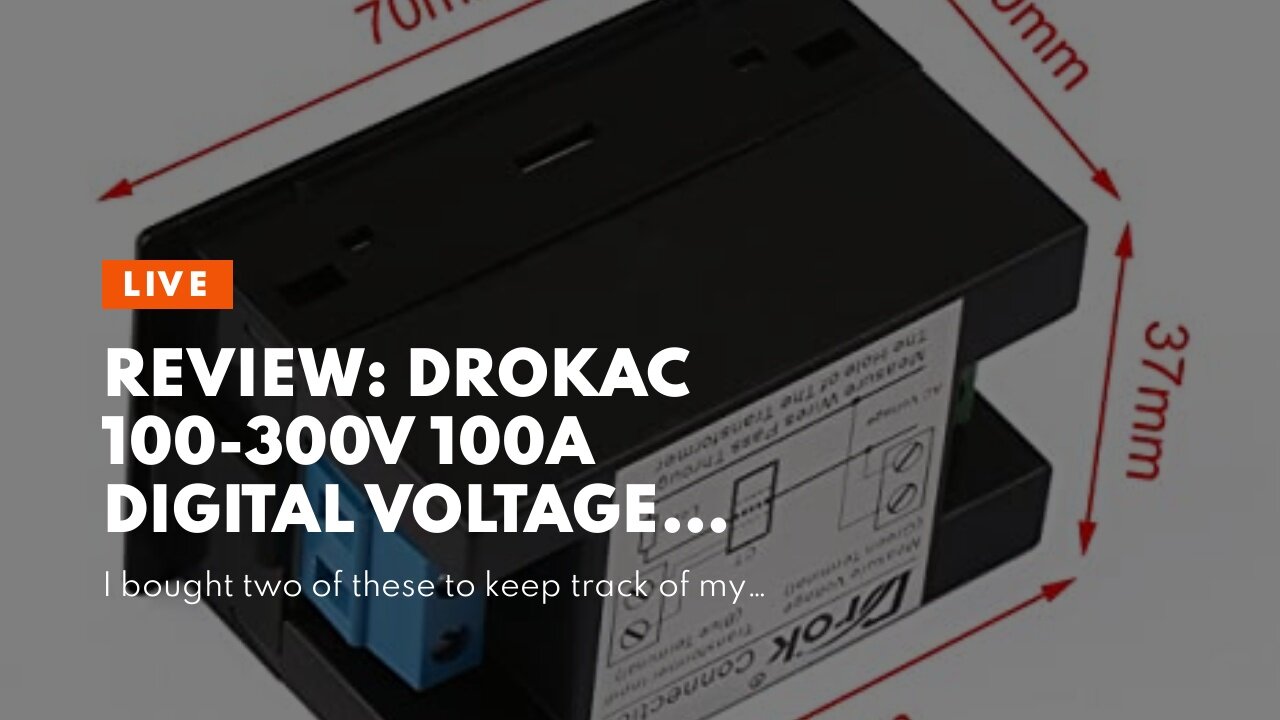 Review: DROKAC 100-300V 100A Digital Voltage Current Multimeter LCD Volt Amp Meter Gauge P...