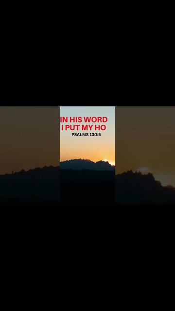 IN HIS WORD I PUT MY HOPE