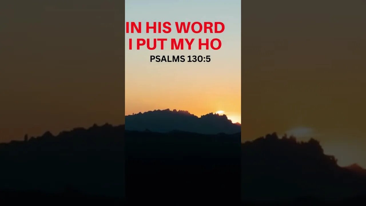 IN HIS WORD I PUT MY HOPE