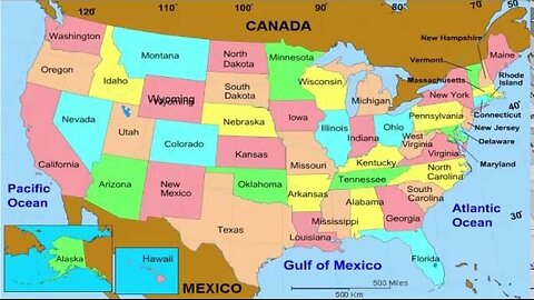 50 States and Capitals of the United States of America | Learn geographic regions of the USA map