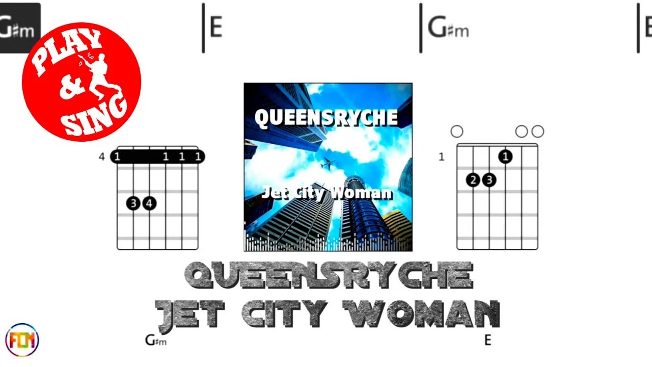 QUEENSRYCHE Jet City Woman FCN GUITAR CHORDS & LYRICS