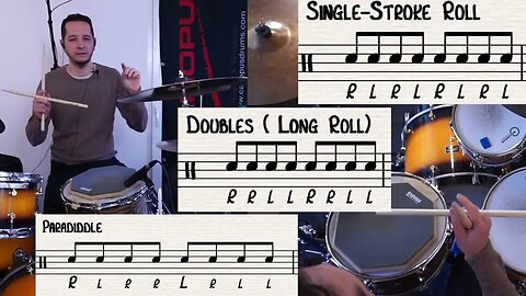 Lesson 1. Singles, Doubles, Paradiddles im Ritual von Alan Dawson @mireksdroom