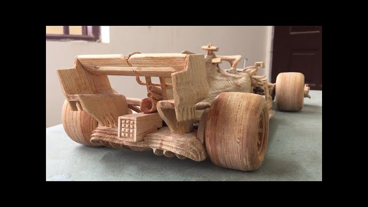 Wood Carving - New Ferrari SF1000 2020 - F1 Racing Car - Woodworking Art