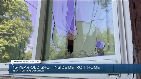 Bullets strike 15-year-old boy playing video games after someone opens fire on Detroit home