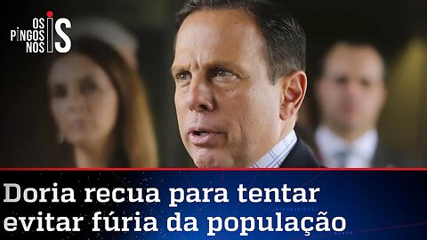 Doria é alvo de protestos mesmo com recuo sobre ICMS