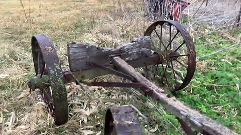 Project Flower bed: Repurposing a very old steel wheel running gear that I saved from the scrap pile