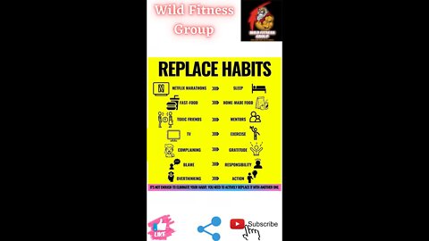 🔥Replace habits🔥#fitness🔥#wildfitnessgroup🔥#shorts🔥