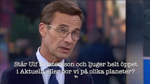 Ulf Kristersson i kvällens Aktuelltsändning 17 augusti 2023