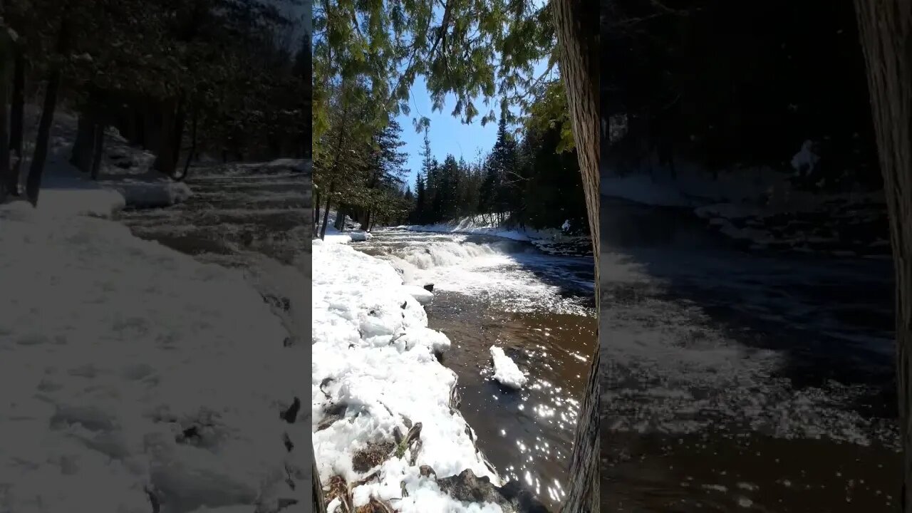 Ocqueoc falls March snow melt