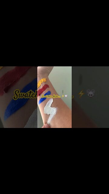 🟨⚡️Oil Paint Swatches Make⚡️🐭⚡️#artwork #painting #art #swatch #pokemon #pikachu #oilpainting