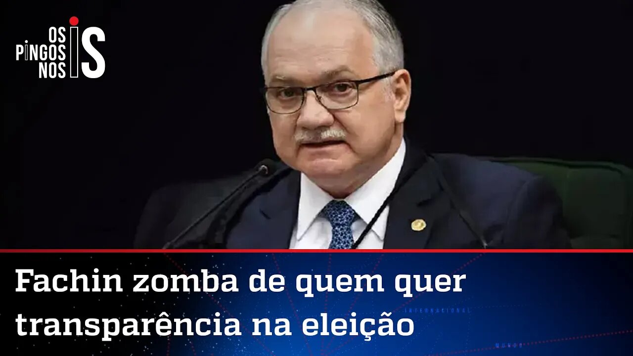 Com trocadilho infame, Fachin diz que "forças desarmadas" cuidam da eleição