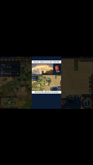 #oneturnadaychallenge #civ6 – Turn 58 - ALONE ON A CONTINENT #shorts