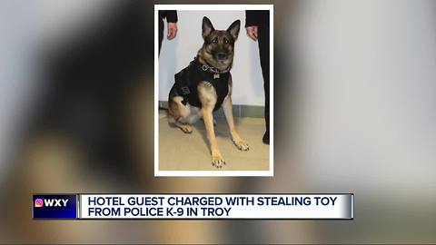 Man accused of stealing Troy Police K-9's dog toy during training