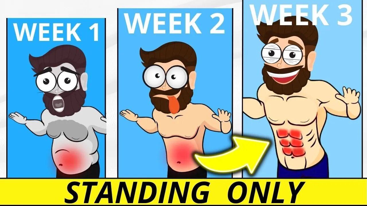 The Standing Only SIX PACK ABS Workout To Lose Belly Fat at Home Workout!