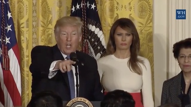 Trump Stops Hispanic Heritage Month Speech To Shake Hand of Medal Of Honor Recipient