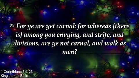 Wednesday Evening, December 18th - The Carnal Christian