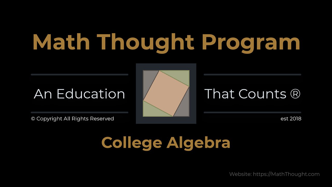 [College Algebra] - Lesson 01 - Factoring Review