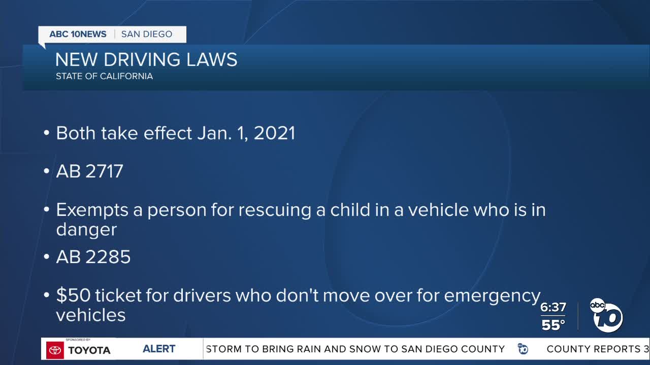 2 new California traffic laws set to take effect Jan. 1