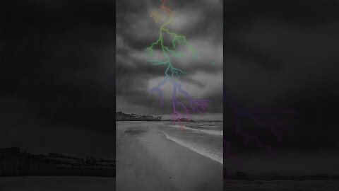 Rainbow Lightning, Heavy Rain & Thunder for Sleeping | White Noise |