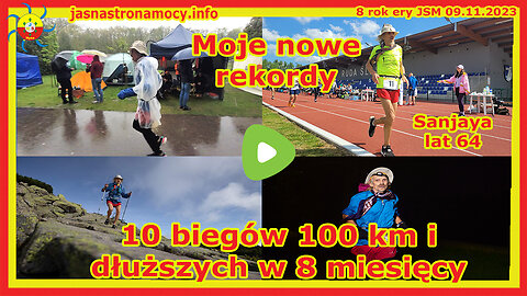 10 biegów 100 km i dłuższych w 8 miesięcy Moje nowe rekordy Sanjaya lat 64