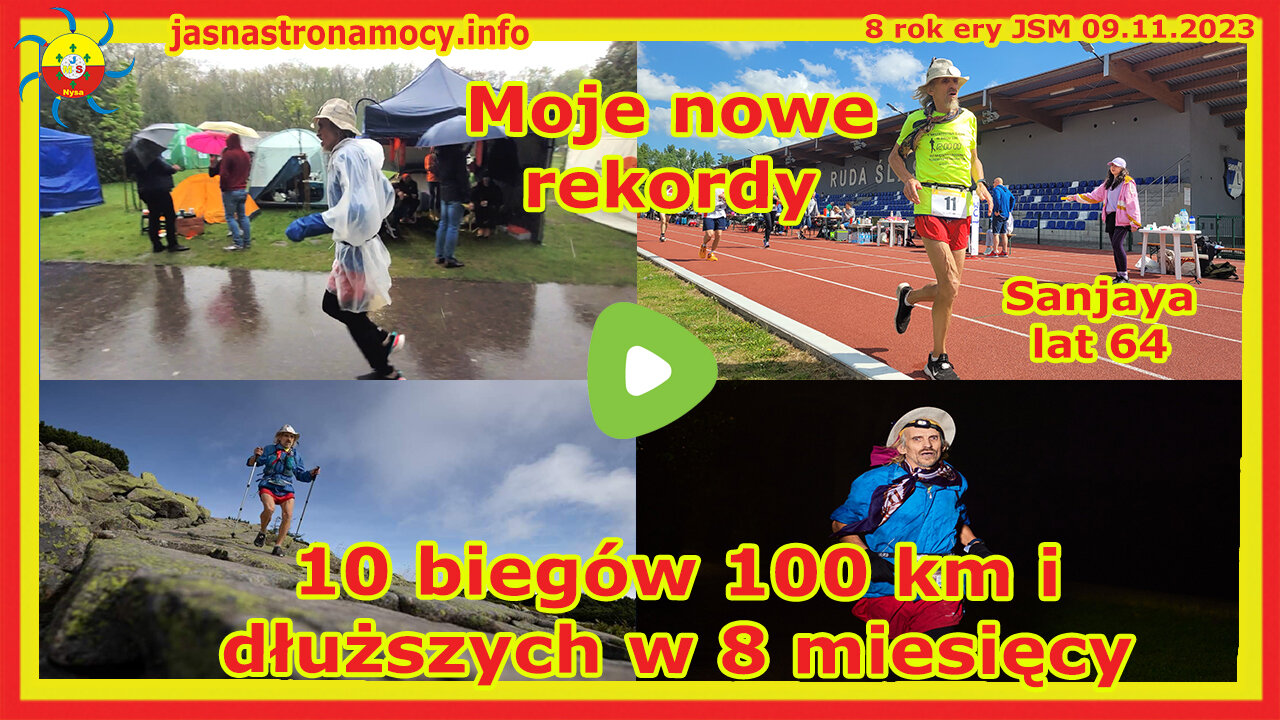 10 biegów 100 km i dłuższych w 8 miesięcy Moje nowe rekordy Sanjaya lat 64