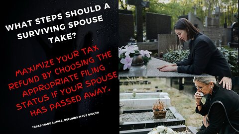Do this if you lost your spouse and want to take advantage of the tax free amount of $29,200