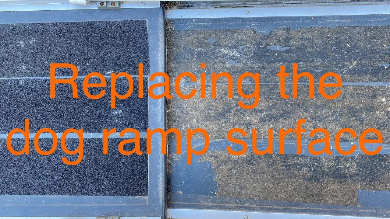 Resurfacing the dog ramp with grip tape