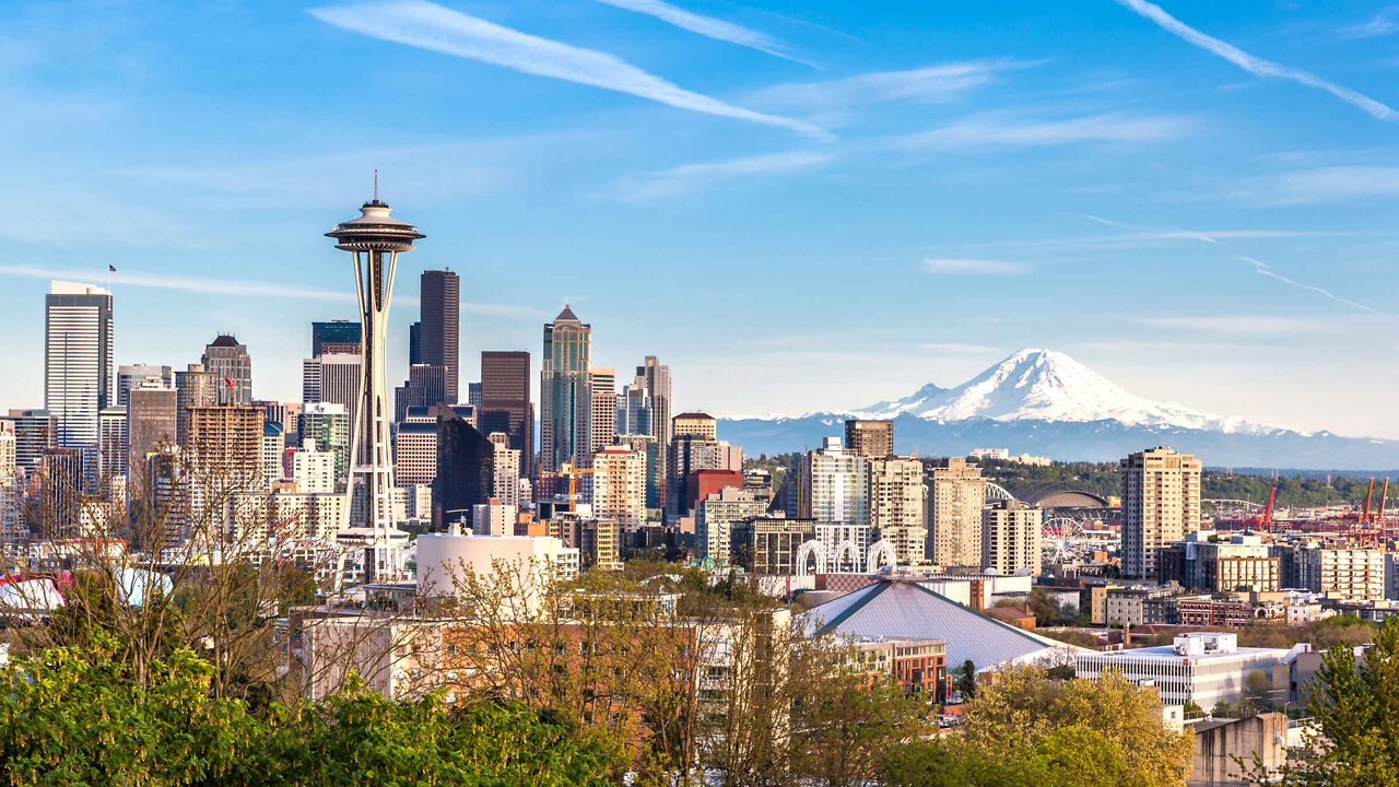 Seattle from a drone