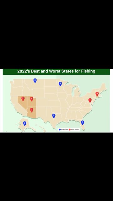 The Top Fishing States in 2022 #shorts