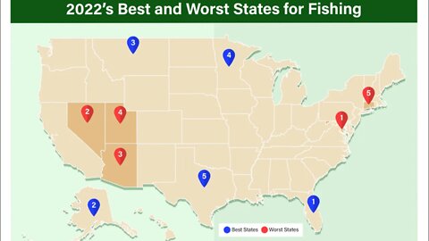 The Top Fishing States in 2022 #shorts