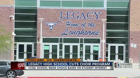 Legacy High School cuts choir program