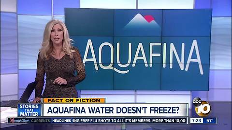 Aquafina doesn't freeze?