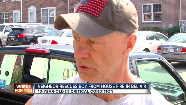 Man saves 10-year-old boy from fire in Bel Air