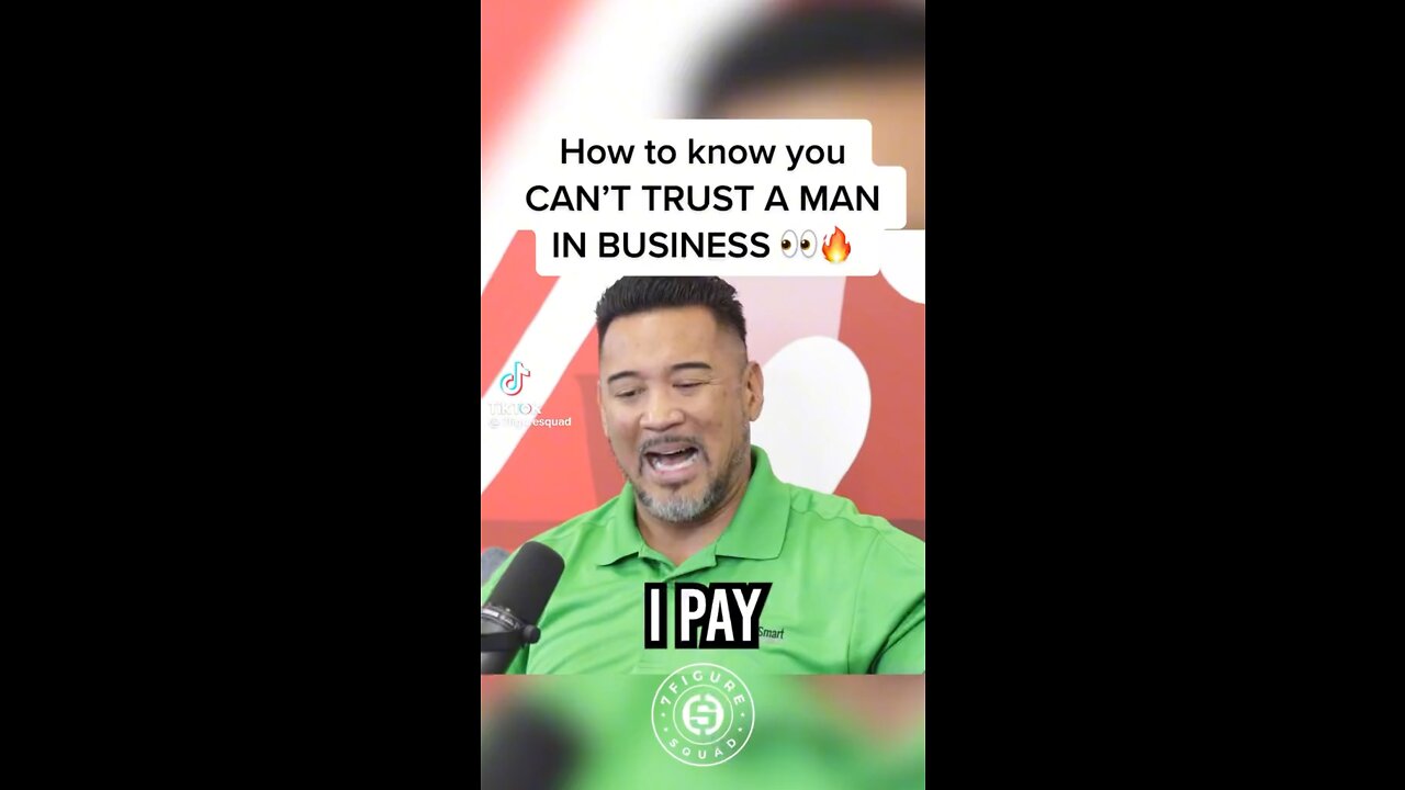 How you know you can trust a man in business?